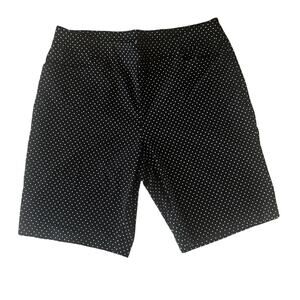 Black White Polka Dot Bermuda Shorts | French Girl Coastal Chic Pull-On L